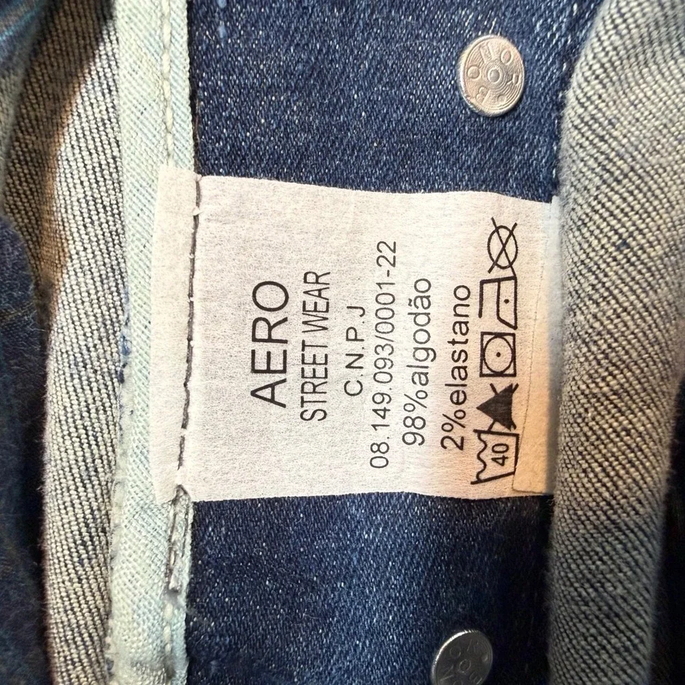 Aero Mens Size‎ 42 33x33 Dirty Wash Jeans Mud Wash Button Fly Y2K Streetwear